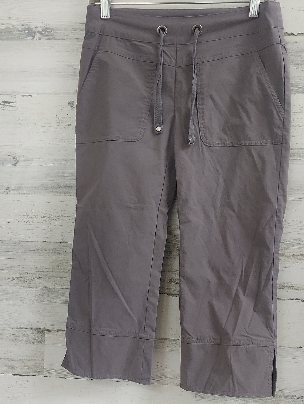 Prana Women's Gray Crop Drawstring Capris XS